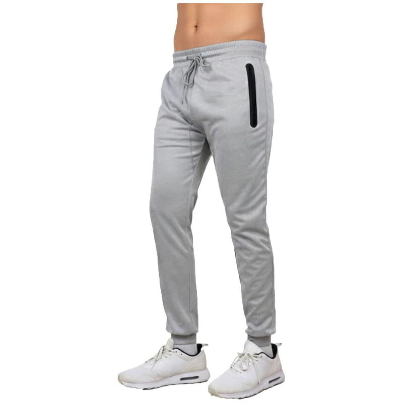 Men'S Multi Pack Performance Tech Joggers Sweatpants with Heat Seal Zipper Side Pockets